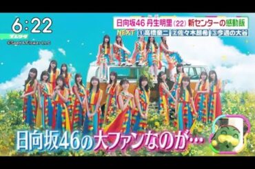 日向坂46 丹生明里(22)新センターの感動飯『ズームイン!!』2023年4月22日【HD】