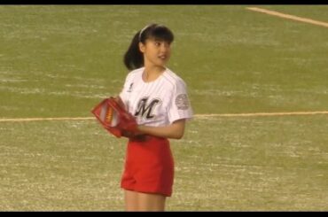 土屋太鳳さんノーバン始球式 カワイイッ♥♥♥千葉ロッテマリーンズ開幕戦始球式 可愛すぎて惚れる Japanese actress