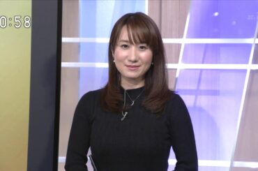 Fカップの気象予報士・吉井明子さん 黒ニット