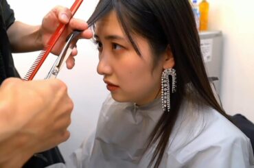 モーニング娘。 OG 佐藤優樹 『Ding Dong 撮影中に前髪を切ってもらうまーちゃん』 2023