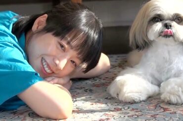 夏帆、リモートワークの１日！シーズー犬との息の合った掛け合いも／福利厚生サービス「Perk」新TVCM「会社員 夏帆の一日」篇+メイキング