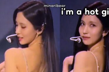 mina feels like a hot girl at the concert because of this