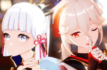 【Genshin Impact MMD／4K／60FPS】Ayaka & Kazuha【Beat Eater】