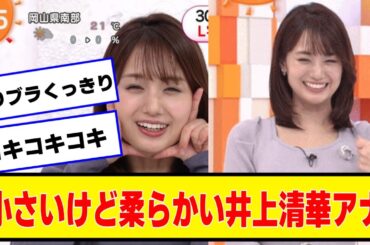 小さいけど柔らかい井上清華アナ【なんJ２chネットの反応】