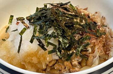 【納豆うどん】源田選手が大好物だという納豆うどん。衛藤美彩chをみて再現したら絶品でした！ライオンズのお椀でいただきます！