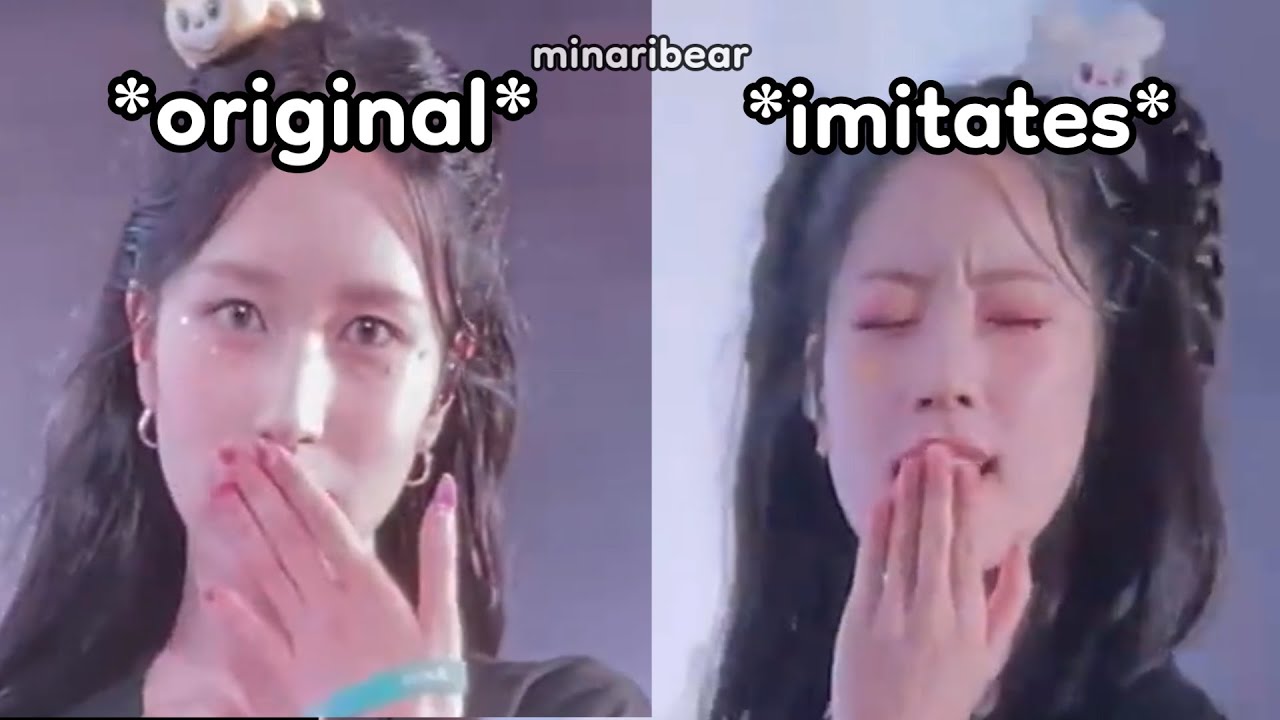 dahyun makes fun of mina’s flying kiss dahyun makes fun of mina's flying kiss