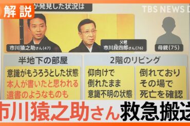 歌舞伎俳優の市川猿之助さんが“意識もうろう”で救急搬送　両親は死亡確認　いったい何が…　【Nスタ】｜TBS NEWS DIG