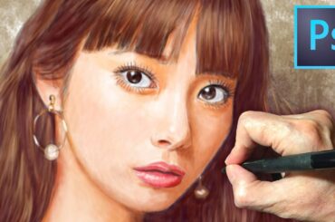 「新川優愛」を描いてみた。/Photoshop Draw a portrait Yua Shinkawa