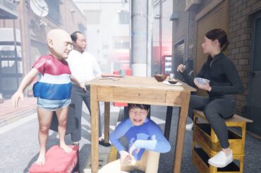 地震対策で頭にテーブル設置したやつ