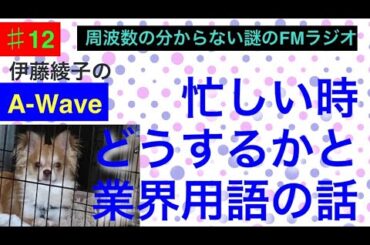 伊藤綾子の「A-wave」12 忙しい時、どうするかと、業界用語の話