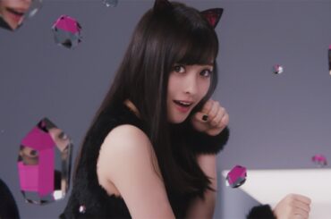 橋本環奈、ネコ耳＆黒網タイツでセクシー“黒猫カンナ”に！　 「リップベビークレヨン リップ&アイ」新CM「黒猫カンナ」編　#Kanna Hashimoto　#Japanese Idol