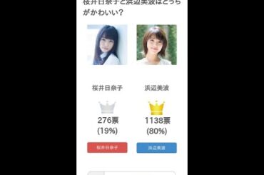 桜井日奈子と浜辺美波はどっちがかわいい？【投票結果】 #Shorts
