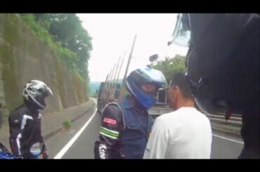 DQNバイク乗り集団 vs DQNトラック運転手
