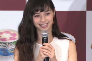 中条あやみ、ふわふわ白ワンピに「テンション上がる」　ハーゲンダッツ「ストーリータイム」発表会1