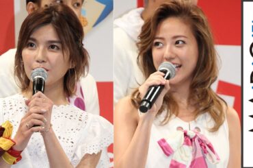 AAA伊藤千晃＆宇野実彩子、オールホワイトコーデで美脚披露　「セブンティーンアイス」PRイベント2