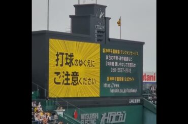 20230513　個人的に気になる…　本日ウグイス嬢のアナウンス｢ベイスターズ｣の発音　#shorts@阪神甲子園球場･ﾚﾌﾄ外野