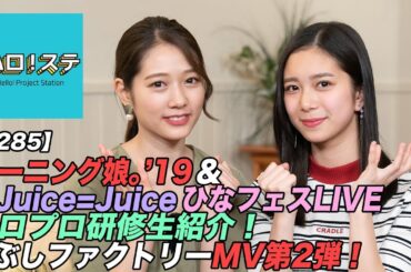 【ハロ！ステ#285】モーニング娘。'19＆Juice=Juice ひなフェス2019 LIVE！、ハロプロ研修生紹介Movie、こぶしファクトリー最新MV公開！  MC：井上玲音＆谷本安美