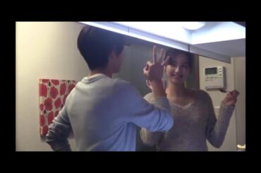 爽(新川優愛)と一真(小池徹平)撮影裏の仲良しシーン