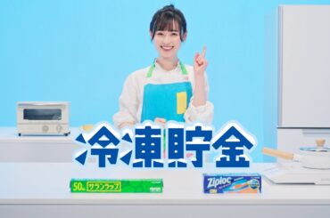 福原遥さん出演　サラン＆ジップで『どれくらい時短？冷凍貯金！』