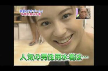 お宝 青木裕子 サンデー・ジャポン 2008 08 03 夏物企画 胸ちら