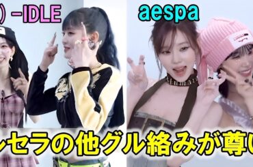 (G)-IDLEのミンニやaespaのウィンターなどと絡むサクラとチェウォンが尊い