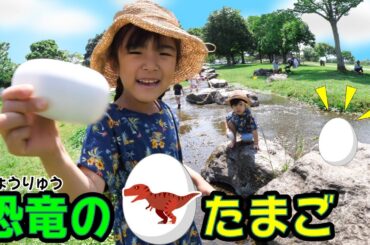 こうえんで恐竜のたまごがみつかった！？アニアのいろんな恐竜であそんだよ♪
