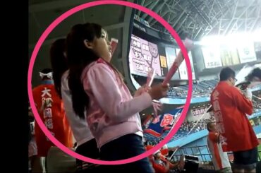 2011.5.3 ファイターズ讃歌を歌う牧野真莉愛ちゃん(10さい)