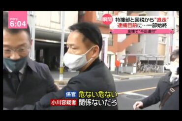 衝撃！ 脱税 逃走 逮捕 カツラはずれるww小川容疑者