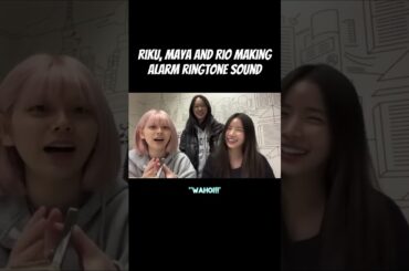 NiziU Riku, Maya and Rio making ringtone sounds #niziu #니쥬 #riku #maya #rio #リク #マヤ #リオ