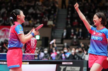 長﨑美柚 張本美和 vs 赤江夏星 早田ひな 木下アビエル神奈川 vs 日本生命レッドエルフ プレーオフファイナル 2023年03月26日　代々木第二体育館 【卓球 Tリーグ公式】