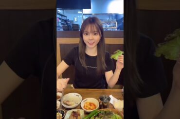오오모리 리오(大森莉緒) 틱톡 TikTok - 삼겹살 먹는 방법(?)🔥 #大森莉緒 #오오모리리오