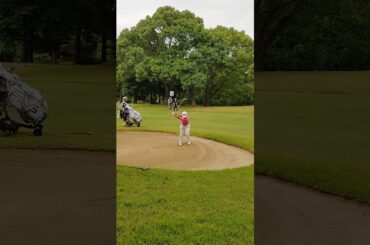 蝉川泰果選手 バンカーショット ASO飯塚チャレンジドゴルフトーナメント