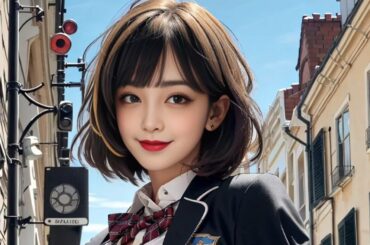 AI美女6 - №73「ミニスカ女子学生♡JK+巨乳+爆乳+美足+胸元+チラ見せ+パンチラ+女子高生」24P PART-2