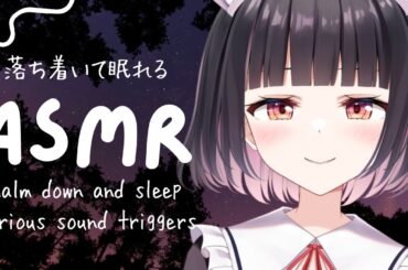 【ASMR/3Dio】眠りたい人向け🌙色んな音で疲れた心をほぐします【various sound triggers】【明戸えな(Meido Ena)】