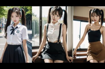 AI美女7 - №13「おさげ女子♡ツインテール+JK+女子高生」SP