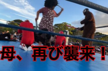 【試合】高城プロレスin観音池まつりのメインイベントはチェリー親子vs極悪観音同盟によるタッグマッチ❗️この試合を見れば家族の絆の大切さが分かること間違い無し⁉️