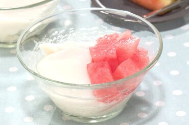 【3分クッキング公式】すいかのアーモンドミルクゼリー／すいかの皮の酢じょうゆ漬け