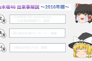 【入門】乃木坂46の出来事を徹底解説 2016年編（ゆっくり解説）