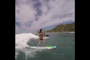 【深田恭子】深キョンのサーフィン！ナイスライディングをご堪能ください！