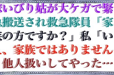 【修羅場な話】 嫁いびり姑が大ケガで緊急搬送され救急隊員「家族の方ですか？」私「いえ、家族ではありません」他人扱いしてやった結果...