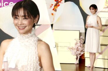 倉科カナ、美脚＆美しい腕まわり　パール散りばめた桜色ワンピで可憐に