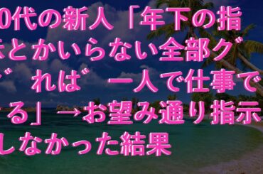 【スカッとする話】 50代の新人「年下の指示とかいらない全部ググれば一人で仕事できる」→お望み通り指示しなかった結果