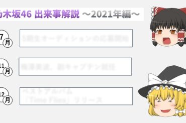 【入門】乃木坂46の出来事を徹底解説 2021年編（ゆっくり解説）