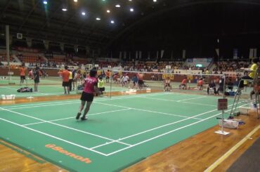 2014年IH バドミントン 女子 シングルス 2回戦 飯村梨衣子（常総学院）vs 毛利未佳（佐賀女）2