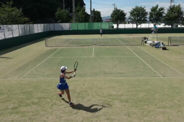 2021年IH テニス 女子シングルス1回戦 五十嵐唯愛 四日市商(三重) vs 坂本来瞳 熊本学付(熊本)