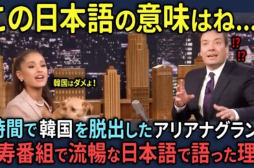 【海外の反応】韓国を7時間で飛び出したアリアナグランデ。米国長寿番組で日本語ばかり話す理由