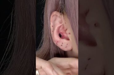 【閲覧注意】約50個のピアスを外すのにかかる時間は！？#shorts