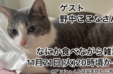 【第11回生配信】なにか食べながら雑談 ゲスト野中ここなさん【佐々木琴子】