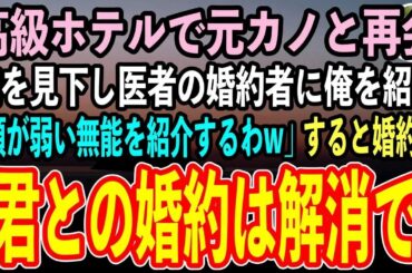 【感動する話】医学部受験を辞退した理由を知らずに俺を振った元カノと高級ホテルで再会。医者の婚約者に俺を紹介する元カノ「頭が弱い無能を紹介するわw」→直後、婚約者「君との婚約は解消で」【スカッと朗読】