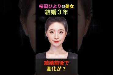【変化】えっ？桜田ひよりさん似美女の結婚前後でこんなに変わるの？#shorts